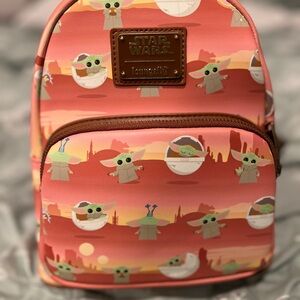 Loungefly Star Wars Kids Backpack - Coral and Brown